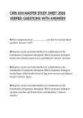 CRIS 605 MASTER STUDY SHEET 2026 VERIFIED QUESTIONS WITH ANSWERS