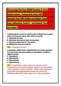 Pharmacology Final Exam REVIEW Questions & Correct  Detailed Answers &vert; Nursing Study Guide&vert;100&percnt;  Guarantee Pass&vert;100&percnt; Verified and Updated &vert;Latest  Exam&vert; Rationalized &comma;Graded A &plus; and Analysed&vert; Brand  new Version&excl;&excl;&excl;