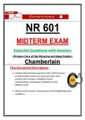 NR601 Midterm 3 &lpar;2026&rpar; &vert; Chamberlain Primary Care Maturing & Aged Family &vert; Actual Questions and Answers &lpar;PDF&rpar;