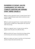 ENGINEERING ECONOMIC ANALYSIS COMPREHENSIVE TEST PAPER 2026 COMPLETE QUESTIONS AND ANSWERS EXPERT VERIFIED GRADED A&plus;