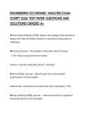 ENGINEERING ECONOMIC ANALYSIS EXAM SCRIPT 2026 TEST PAPER QUESTIONS AND SOLUTIONS GRADED A&plus;