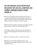 EPA 608 UNIVERSAL EXAM CERTIFICATION EVALUATION TEST 2026 FULL QUESTIONS AND CORRECT ANSWERS ALREADY PASSED GRADED A&plus;