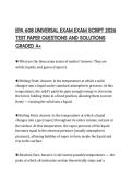 EPA 608 UNIVERSAL EXAM EXAM SCRIPT 2026 TEST PAPER QUESTIONS AND SOLUTIONS GRADED A&plus;