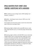 EPALS MASTER STUDY SHEET 2026 VERIFIED QUESTIONS WITH ANSWERS