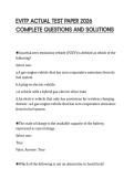 EVITP ACTUAL TEST PAPER 2026 COMPLETE QUESTIONS AND SOLUTIONS