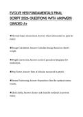 EVOLVE HESI FUNDAMENTALS FINAL SCRIPT 2026 QUESTIONS WITH ANSWERS GRADED A&plus;