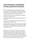 EVOLVE HESI PEDS REAL COMPREHENSIVE TEST 2026 QUESTIONS WITH SOLUTIONS