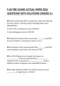 F-60 FIRE GUARD ACTUAL PAPER 2026 QUESTIONS WITH SOLUTIONS GRADED A&plus;