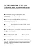 F-60 FIRE GUARD FINAL SCRIPT 2026 QUESTIONS WITH ANSWERS GRADED A&plus;