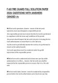 F-60 FIRE GUARD FULL SOLUTION PAPER 2026 QUESTIONS WITH ANSWERS GRADED A&plus;