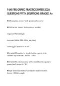 F-60 FIRE GUARD PRACTICE PAPER 2026 QUESTIONS WITH SOLUTIONS GRADED A&plus;