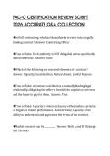 FAC-C CERTIFICATION REVIEW SCRIPT 2026 ACCURATE Q&A COLLECTION