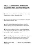 FAC-C COMPREHENSIVE REVIEW 2026 QUESTIONS WITH ANSWERS GRADED A&plus;