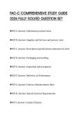 FAC-C COMPREHENSIVE STUDY GUIDE 2026 FULLY SOLVED QUESTION SET