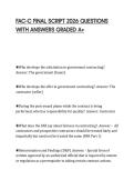 FAC-C FINAL SCRIPT 2026 QUESTIONS WITH ANSWERS GRADED A&plus;