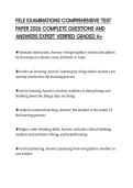 FELE EXAMINATIONS COMPREHENSIVE TEST PAPER 2026 COMPLETE QUESTIONS AND ANSWERS EXPERT VERIFIED GRADED A&plus;