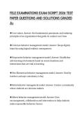 FELE EXAMINATIONS EXAM SCRIPT 2026 TEST PAPER QUESTIONS AND SOLUTIONS GRADED A&plus;