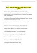 BECC Test 4 Questions with Correct Answers &lpar;Latest  Update&rpar;