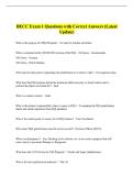 BECC Exam 1 Questions with Correct Answers &lpar;Latest  Update&rpar;