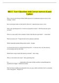 BECC Test 6 Questions with Correct Answers &lpar;Latest  Update&rpar; 