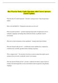 Best Warrior Study Guide Questions with Correct Answers  &lpar;Latest Update&rpar;