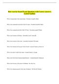 Best warrior board Exam Questions with Correct Answers  &lpar;Latest Update&rpar; 