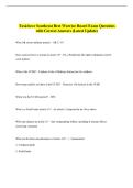 Taskforce Southeast Best Warrior Board Exam Questions  with Correct Answers &lpar;Latest Update&rpar; 