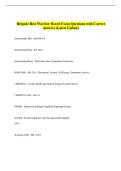 Brigade Best Warrior Board Exam Questions with Correct  Answers &lpar;Latest Update&rpar;