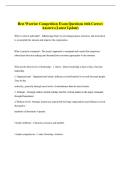 Best Warrior Competition Exam Questions with Correct  Answers &lpar;Latest Update&rpar; 