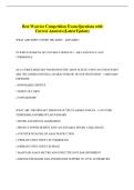Best Warrior Competition Exam Questions with  Correct Answers &lpar;Latest Update&rpar;