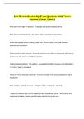 Best Warrior leadership Exam Questions with Correct  Answers &lpar;Latest Update&rpar; 