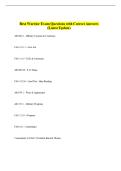 Best Warrior Exam Questions with Correct Answers  &lpar;Latest Update&rpar;