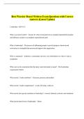 Best Warrior Board Written Exam Questions with Correct  Answers &lpar;Latest Update&rpar; 
