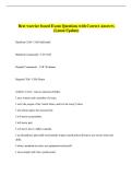 Best warrior board Exam Questions with Correct Answers  &lpar;Latest Update&rpar;