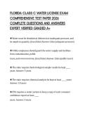 FLORIDA CLASS C WATER LICENSE EXAM COMPREHENSIVE TEST PAPER 2026 COMPLETE QUESTIONS AND ANSWERS EXPERT VERIFIED GRADED A&plus;