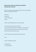 Measurements&comma; Final Exam&comma; University Course Material&comma; Comprehensive Study Guide