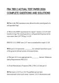 FRA TIER 2 ACTUAL TEST PAPER 2026 COMPLETE QUESTIONS AND SOLUTIONS