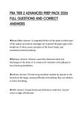 FRA TIER 2 ADVANCED PREP PACK 2026 FULL QUESTIONS AND CORRECT ANSWERS