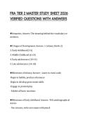 FRA TIER 2 MASTER STUDY SHEET 2026 VERIFIED QUESTIONS WITH ANSWERS
