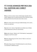 FTT 111-9352 ADVANCED PREP PACK 2026 FULL QUESTIONS AND CORRECT ANSWERS
