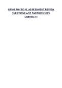 NR509 PHYSICAL ASSESSMENT REVIEW QUESTIONS AND ANSWERS 100&percnt; CORRECT&excl;&excl;