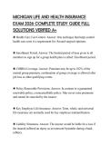 MICHIGAN LIFE AND HEALTH INSURANCE EXAM 2026 COMPLETE STUDY GUIDE FULL SOLUTIONS VERIFIED A&plus;