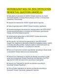 MICROBIOLOGY WGU OA 2026 CERTIFICATION REVIEW FULL QUESTIONS GRADED A&plus;