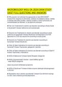 MICROBIOLOGY WGU OA 2026 EXAM STUDY SHEET FULL QUESTIONS AND ANSWERS