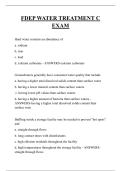 FDEP WATER TREATMENT C  EXAM QUESTIONS AND ANSWERS 2026