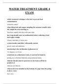 WATER TREATMENT GRADE 4  EXAM QUESTIONS AND ANSWERS 2026