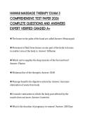 HAWAII MASSAGE THERAPY EXAM 3 COMPREHENSIVE TEST PAPER 2026 COMPLETE QUESTIONS AND ANSWERS EXPERT VERIFIED GRADED A&plus;