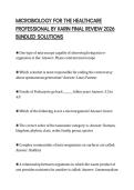 MICROBIOLOGY FOR THE HEALTHCARE PROFESSIONAL BY KARIN FINAL REVIEW 2026 BUNDLED SOLUTIONS