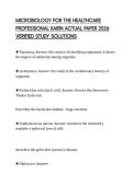 MICROBIOLOGY FOR THE HEALTHCARE PROFESSIONAL KARIN ACTUAL PAPER 2026 VERIFIED STUDY SOLUTIONS