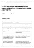 CASBO Study Guide Exam comprehensive questions fully solved & updated &lpar;Latest Update 2026&rpar; UPDATE&excl;&excl;